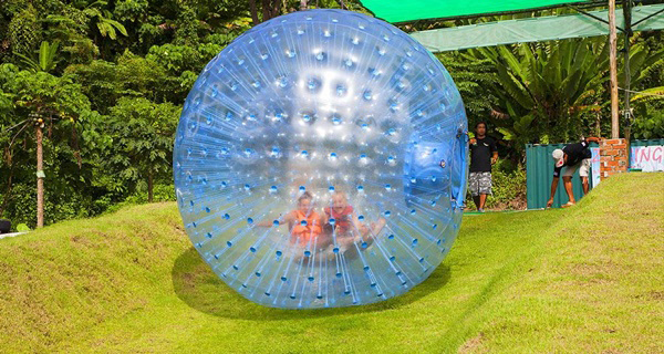 Zorbing at Rollerball